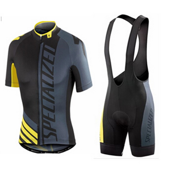 2016 Maillot Specialized Tirantes Mangas Cortas Negro Y Gris (3)